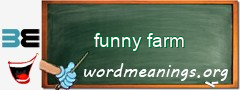WordMeaning blackboard for funny farm